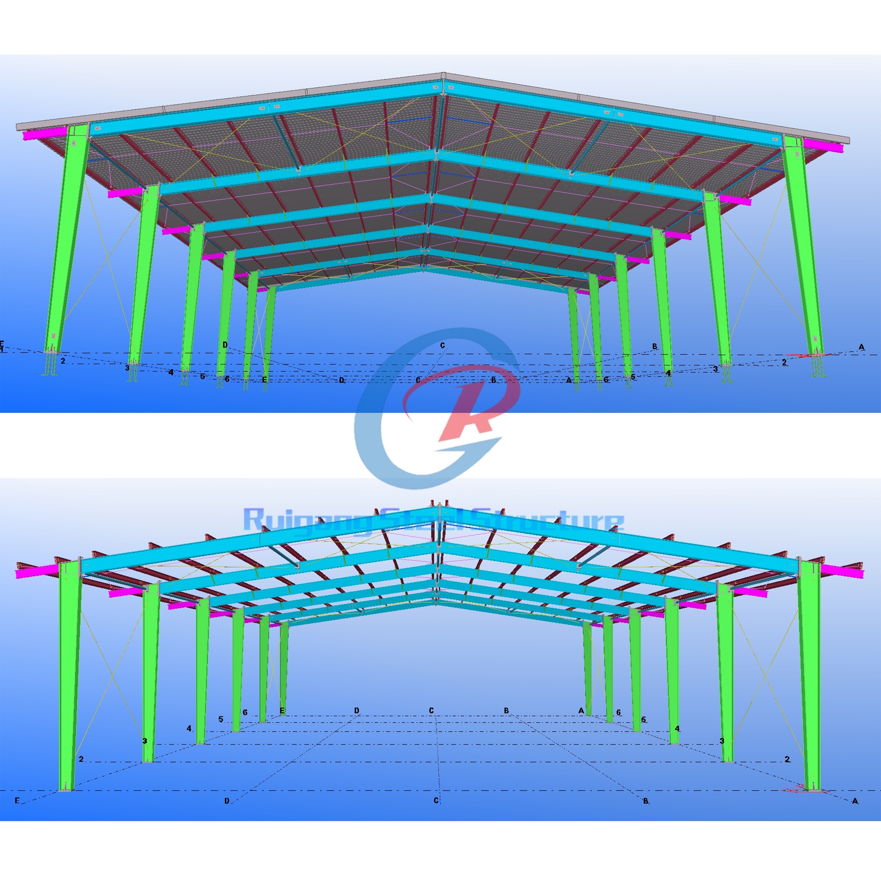 Customized Steel Construction Building Prefab Steel Structure Sports Hall