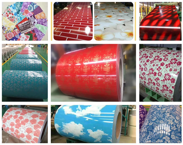 Flower Printing PPGI / Special Pattern Coated Steel Sheet Coil / Pre-painted Galvanized Steel Coil