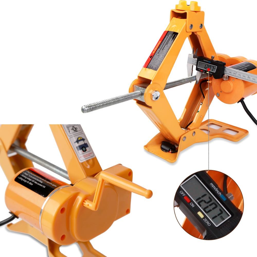 DC 12v Electric Scissor Jack With Electric Impact Wrench 3T Loading