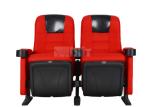 Black PU Headrest Theater Room Seating , Theater Seating Furniture Modern Style