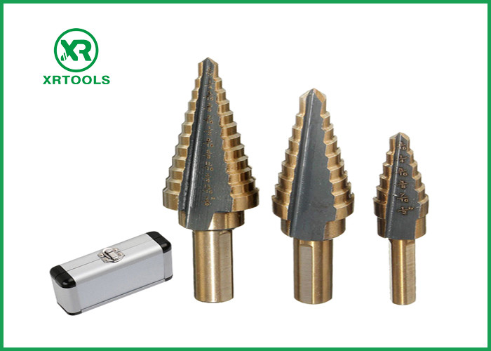 Straight Flute HSS Step Drill Bit , 2 Inch Step Drill Bit For Multiple Hole