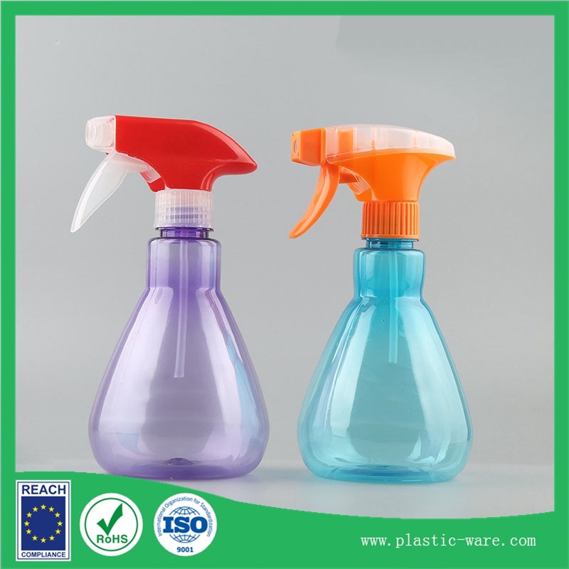 Supply 350ml PET spray gun water bottles watering can for garden flower or greens