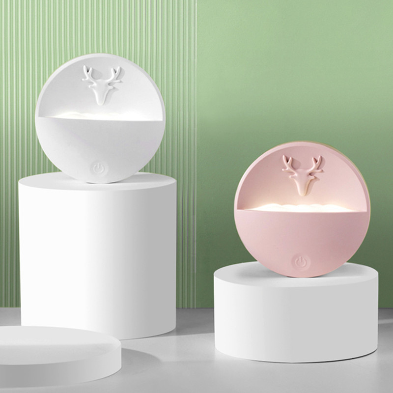 USB Rechargeable Motion Sensor Light, Dimmable USB rechargeable deer shape fragrance soft touch wall light