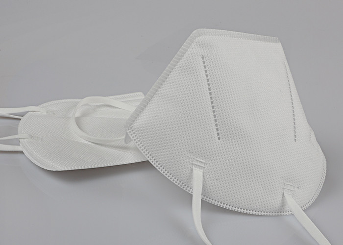Anti Bacterial Folding FFP2 Mask White Color For Restaurants / Schools
