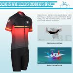 Polyester Mens Short Sleeve Cycling Jersey For Road Bike / Mountain Bike