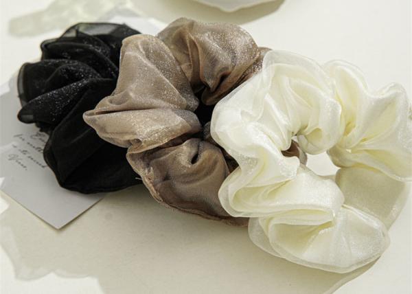 Japan Korea double mesh shiner silk large hair coil head rope tie hair head