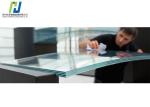 ROHS ISO9001 Tempered Curved Hot Bending Glass For Revolving Doors