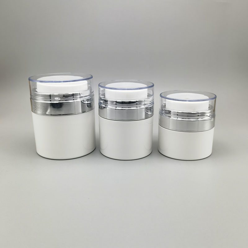 15g 30g 50g Refillable Acrylic Airless Pump Cream Jar With Double Wall For Facial Cream Foundation