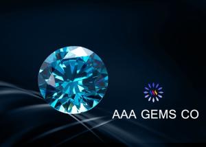 Quality Blue 8mm Moissanite Gemstones Excellent Grade Forever Brilliant Moissanite wholesale