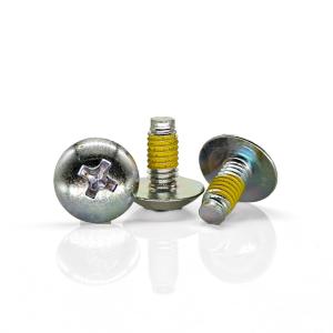 Quality Yellow Nylon Patch Dome Head Phillips Screw – Dog Point Tail &amp; Carbon Steel wholesale