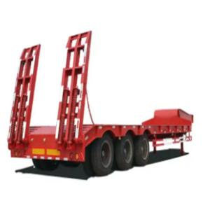 Quality SINOTRUK HOWO 20 40FT 3Axle 50Ton Heavy Flat Bed Semi Trailer Adopt High Strength Steel Materia For Container Transport wholesale