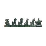 Glazed Surface Antique Chinese Roof Tile Figures Decoration