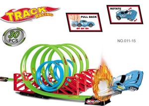 Quality 7 Loops 360° Flip Toy Race Car Track Sets , Race Track Toys For Boys wholesale
