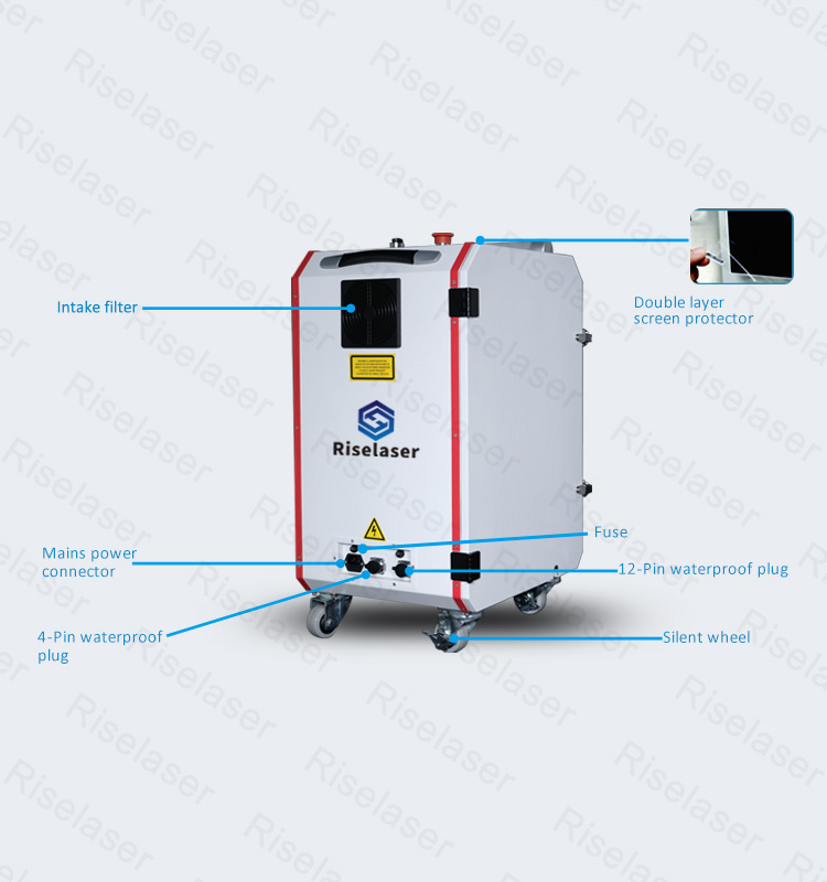 100w 200w 80kg Hand Held Laser Rust Remover For Metal
