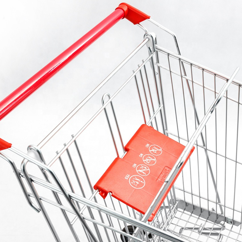 240L Shopping Trolley Cart Small Metal Grocery Mall Shopping With 5" Wheel