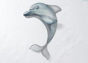 Quality Big Size Hanging Ocean 3D Dolphin Metal Wall Art Decor wholesale