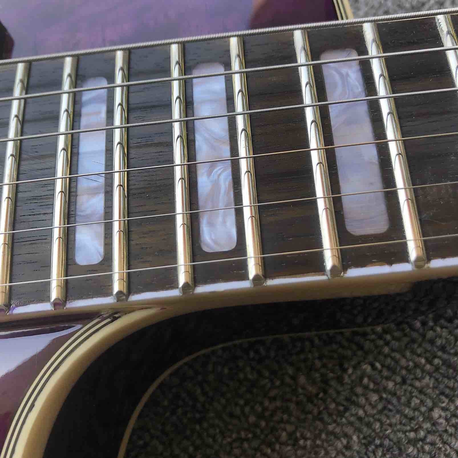 Grand Purple burl top Electric Guitar, Solid Mahogany Body 6 strings Guitarra Gloss finish