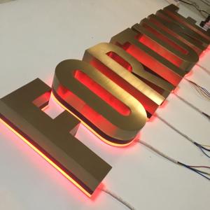Quality Building RGB Channel Letter Sign Stainless Steel Illuminated wholesale
