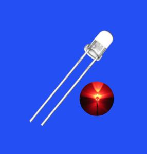 Quality 0.2W Illuminated 3mm 620-630nm Red Color 14000-16000mcd Round Shape LED Diode wholesale