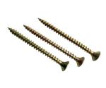 Flat Countersunk Head Chipboard Wood Screws Yellow Zinc Plated Surface