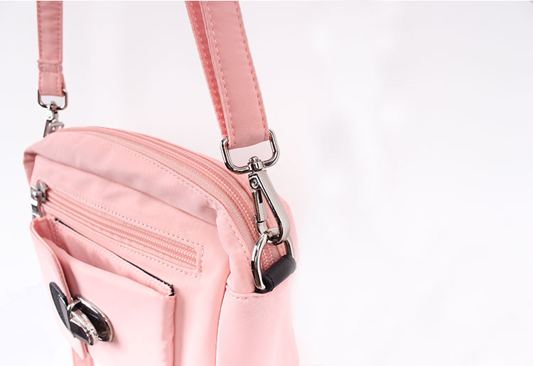 Bonded Nylon Polyester Crossbody Bag Pink For Women