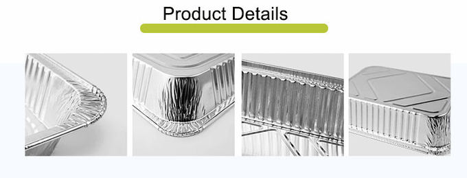 Full Size Foil Steam Table Pan Shallow Medium Deep Aluminum Foil Container With Lids