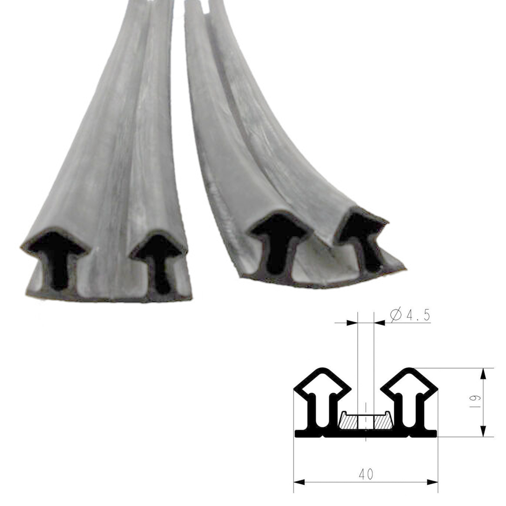 Extruded Processing Cold Room Door Rubber Seal in Black for High Humidity Areas