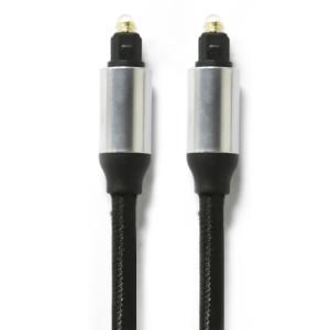 Quality Toslink Digital Optic Fiber Cable OD4.0 Braided Cable Plastic Plated Metal Shell Round Connector For Soundbar CD Player wholesale
