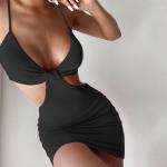 Low Cut Halter Suspender Sexy Women Dresses 61cm