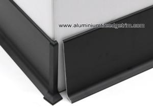 Quality Modular Matt Black Aluminium Coved / Wall Skirting With 10cm Height wholesale
