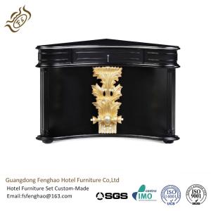 Quality Unique Wood Console Table Mahogany Finished Half - Circular Carved Painting wholesale