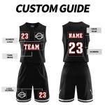 Sports Competition Clothing , Reversible Basketball Uniforms Customized Quick