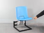 SGS HDPE Blow Moulded Plastic Folding Stadium Chair