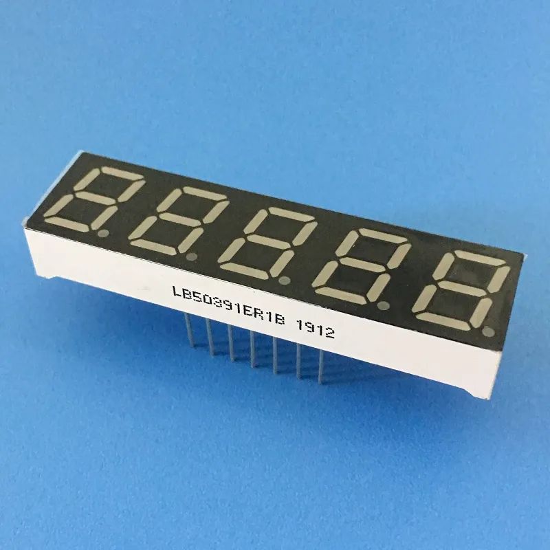 7 Segment LED Display 0.39inch 5 Digit Common Cathode Super Bright Red for Digital Frequency Convertor