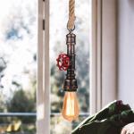 Loft Steampunk Pendant Lights Metal Water Pipe Lamp for Cafe Bar vintage pendant
