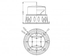 White Flashing 20W 3500cd Heliport Beacon Light Anti UV