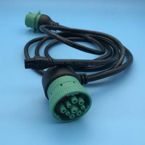 Quality Right Angle Deutsch 9 Pin J1939 Female to Molex 6 Pin Female and Deutsch 9-Pin Male Y Cable wholesale