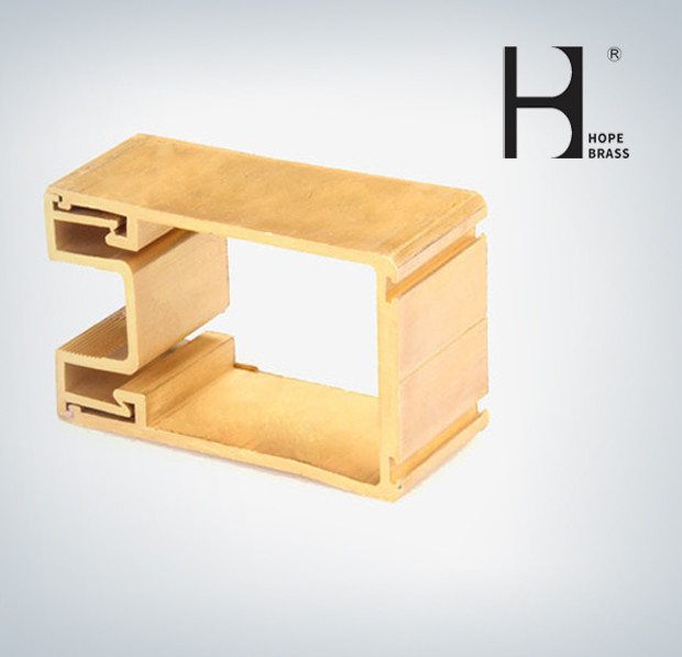 55% Cu Content Copper Extrusion Brass Handrail Decorate Home Stair Copper Alloy Brass Extrusions Profiles