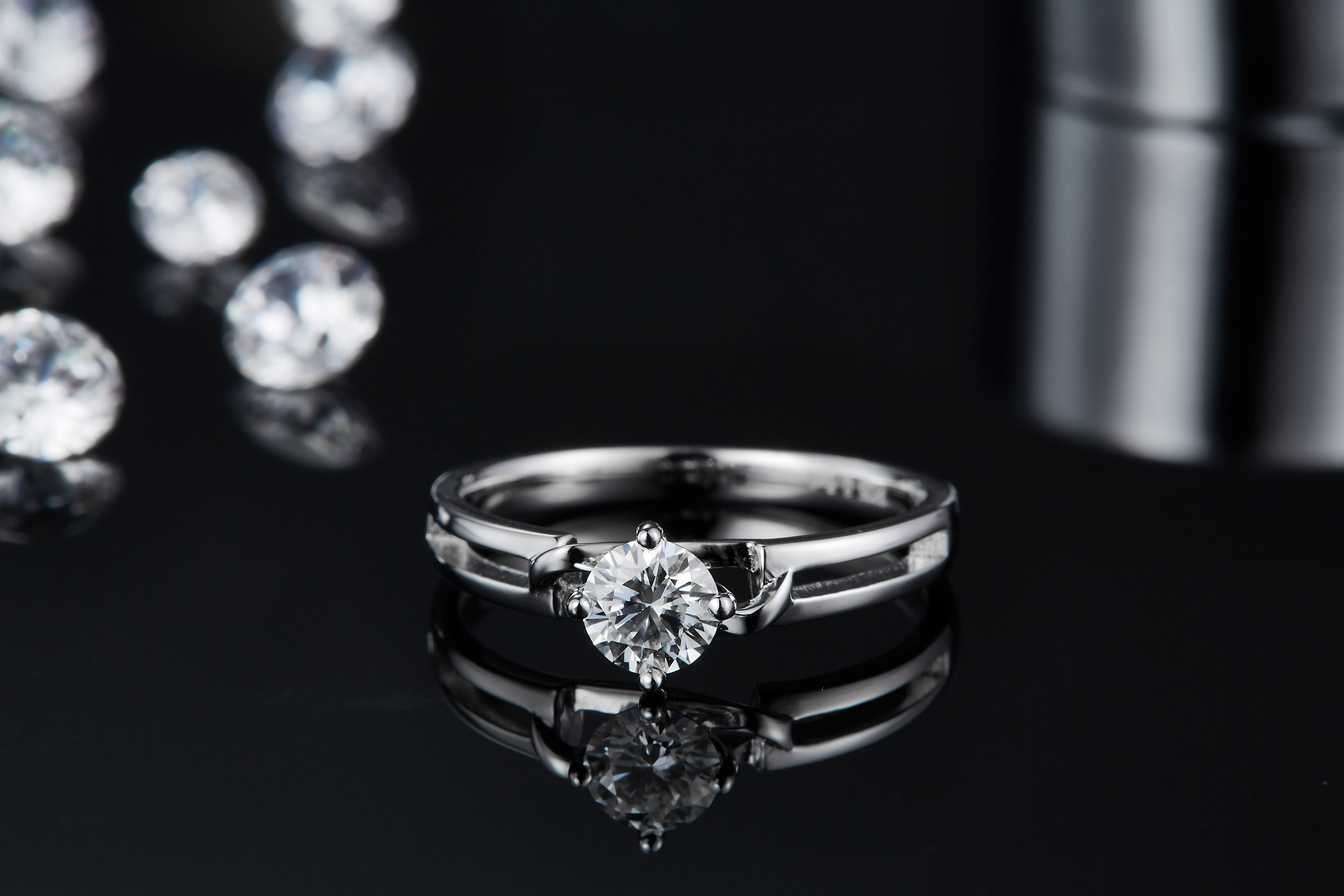 White Square Moissanite And Sapphire Platineve Diamonds Jewelry Women Ring With Silver1.94CTW