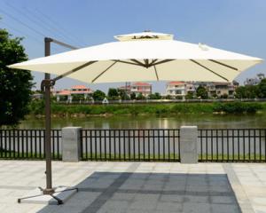 Quality 2.5m sun umbrellas used patio advertising umbrellas white wholesale