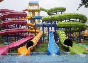 Quality Customized Body Water Slide Bright Color FRP Large Aqua Park Equipment wholesale