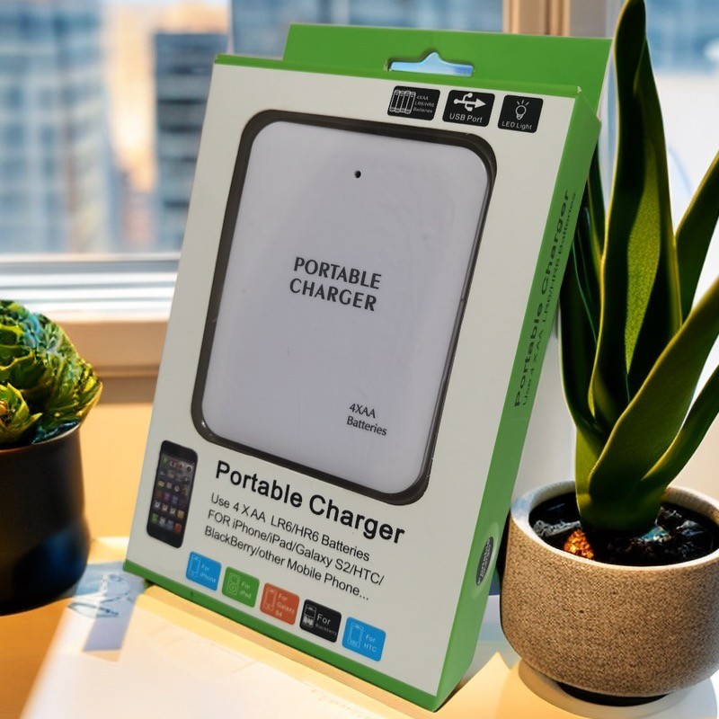 Detachable AA Battery Emergency Power Bank Convenient Compact