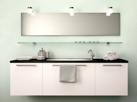 Directly Sell Modern Furniture White Vanity Pvc Bathroom Cabinet with Washing Basin