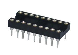 Quality Round Hole 2.54mm IC Socket 18P Straight Pin Header Connector 180 Degree wholesale