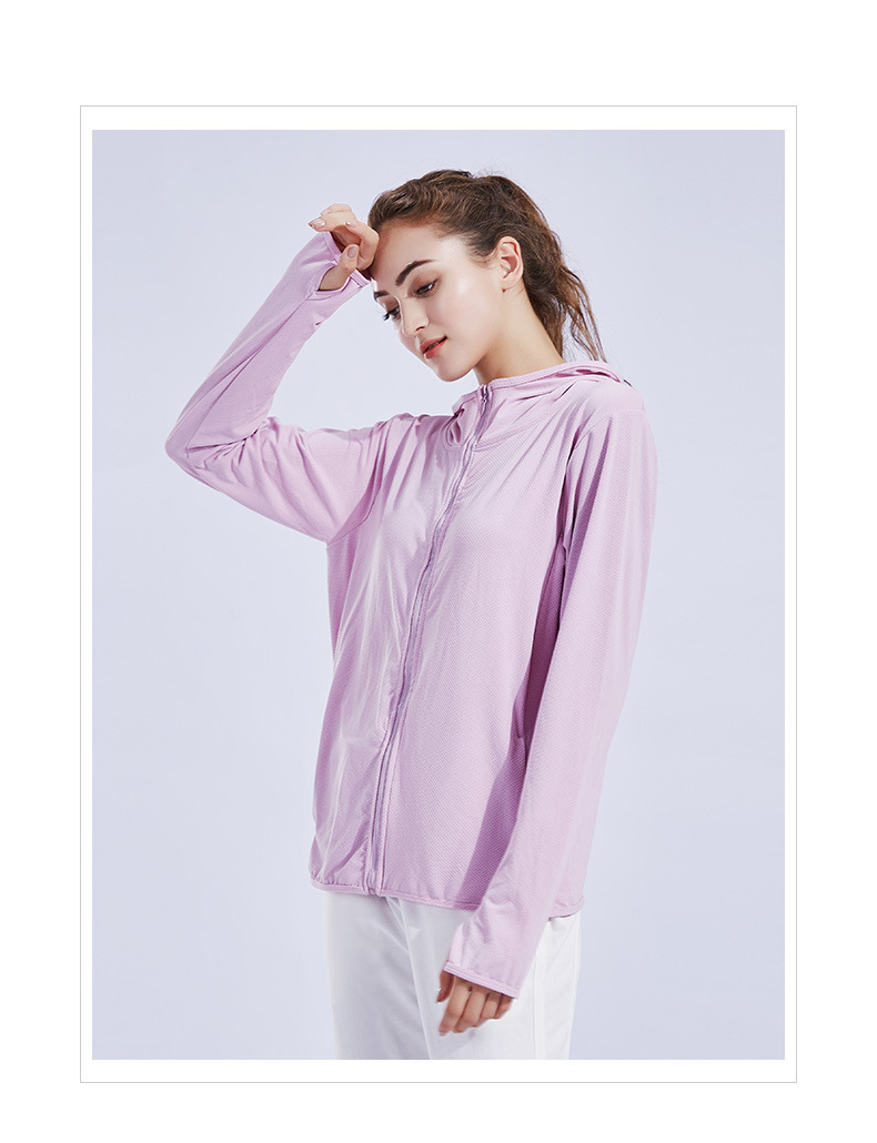 Zipper long sleeve lady cool sports t-shirt fitness running yoga coat