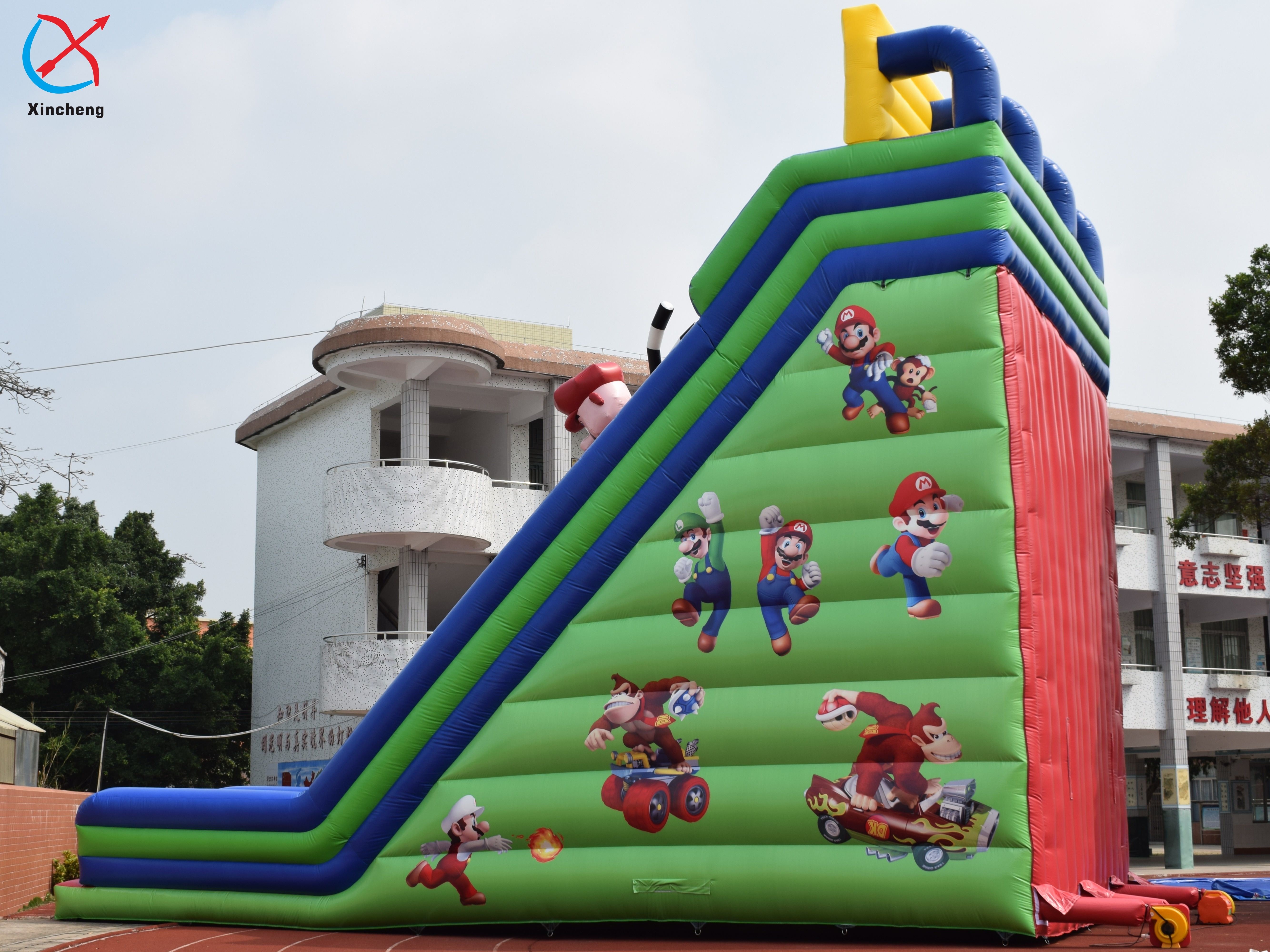 Commercial Inflatable Mario Theme Inflatable Slide Pvc Inflatable Castle