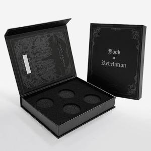 Quality Magnetic Closure Cardboard Display Box Coin Packaging Hollow Faux Book Style Box wholesale