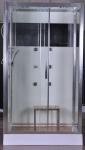 1200x800x2150mm Rectangular Shower Cabins With Bamboo Seat