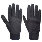 Hysafety S-XL Black PU Horseback Riding Gloves Horse Show Gloves