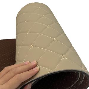 Quality Embossed Pattern Embroidery PVC Leather Artificial Faux Leather Fabrics For Furniture wholesale